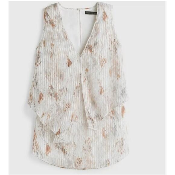WHITE HOUSE BLACK MARKET NWT Adria Clip Jacquard Shell // S - Picture 1 of 9
